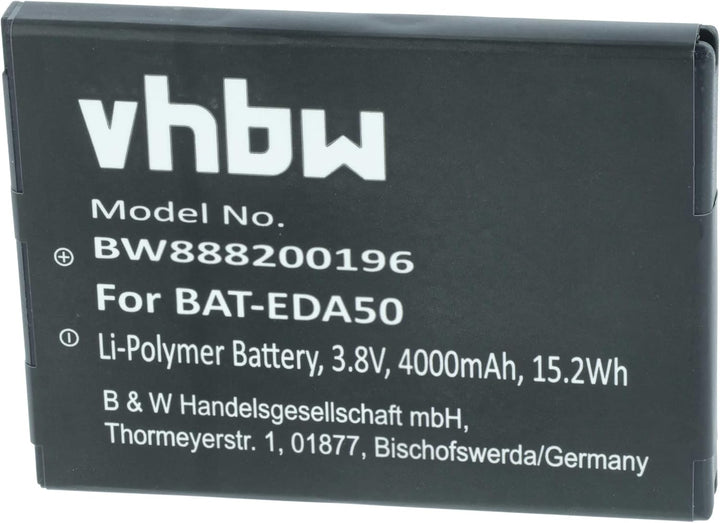 vhbw Akku Ersatz für Honeywell BAT-EDA50, BATT-EDA40-1, BATT-EDA50K-1 für Barcodescanner POS (4000mA