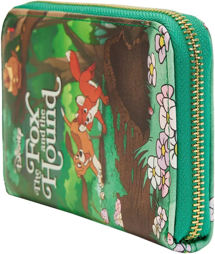 Loungefly Disney The Fox and the Hound Geldbörse mit Reissverschluss, Mehrfarbig/Meereswellen (Ocean