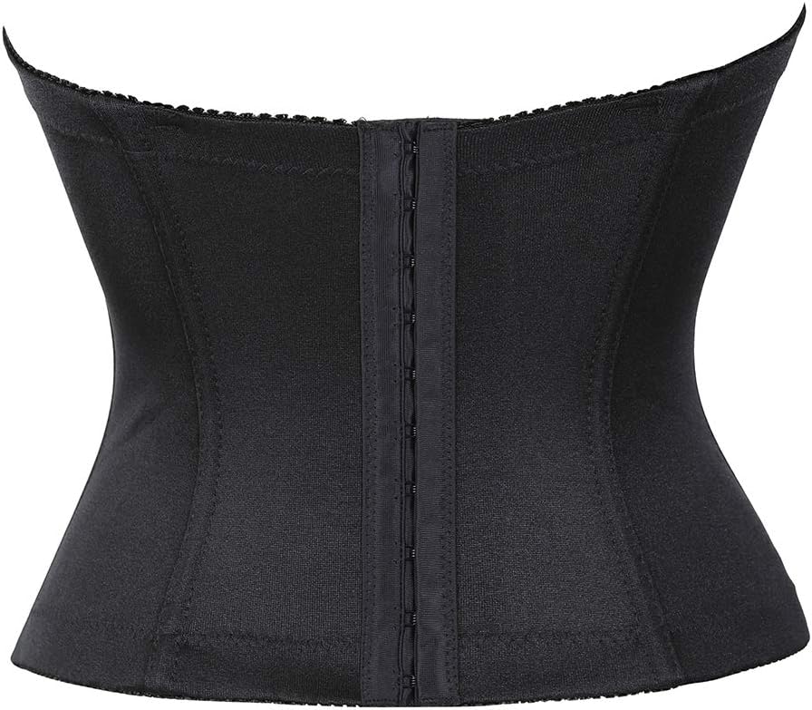 Damen Brautcorsage Korsett Unterwäsche Bustier, Schwarz
