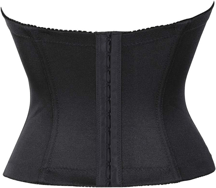 Damen Brautcorsage Korsett Unterwäsche Bustier, Schwarz