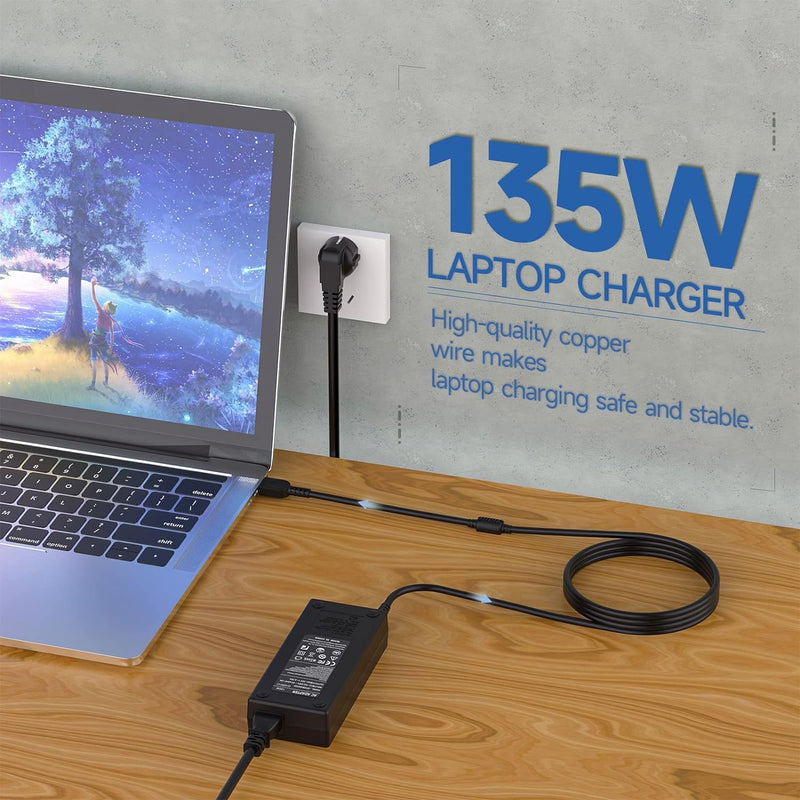 135W Netzteil Laptop Ladegerät für Lenovo IdeaPad Gaming 3 Y40-70 Y50-70 Y50-80 Z710 Legion Y520 Y53