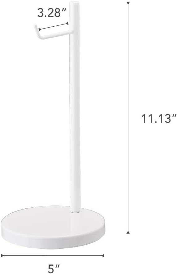 YAMAZAKI Bautes Kopfhörerständer, Stahl, Weiss, One Size, Weiß