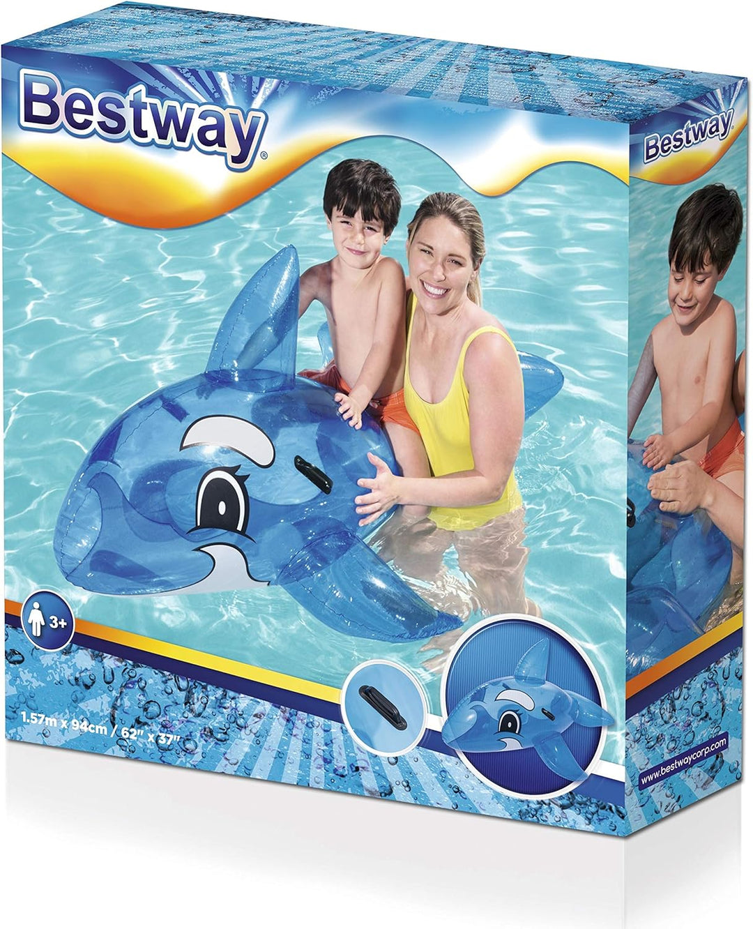 Bestway Schwimmtier Baby Wal, ab 3 Jahren, 157 x 94 cm, blau, Blau