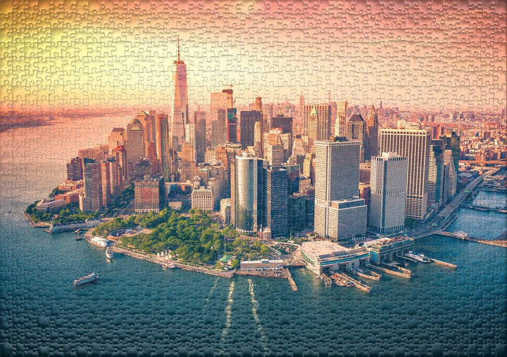 Ulmer Puzzleschmiede - Puzzle „Downtown Manhattan“ – Klassisches 1000 Teile Puzzle – Das beliebte Pu