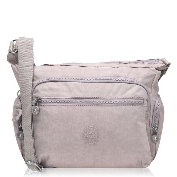 Kipling Damen Gabbie Crossbody, Grey Grau, 35.5x30x18.5 cm (B x H T) EU Einheitsgrösse Grey Gris, Ei