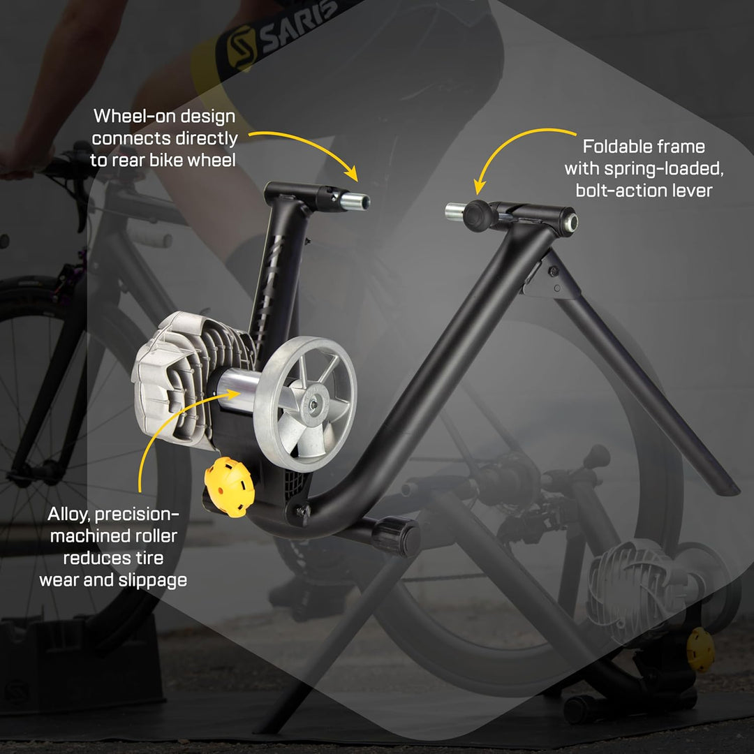 Saris Fluid2 Indoor Bike Trainer, Smart Equipped Option, Fits Road and Mountain Bikes, Compatible wi