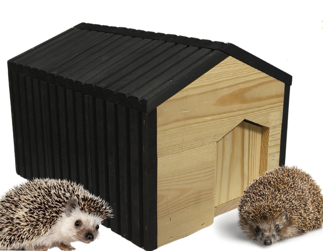 Igelhaus aus FSC® Holz, Igelhütte, Igelhotel mit Labyrintheingang gegen Fressfeinde &amp; Wetterfestem D