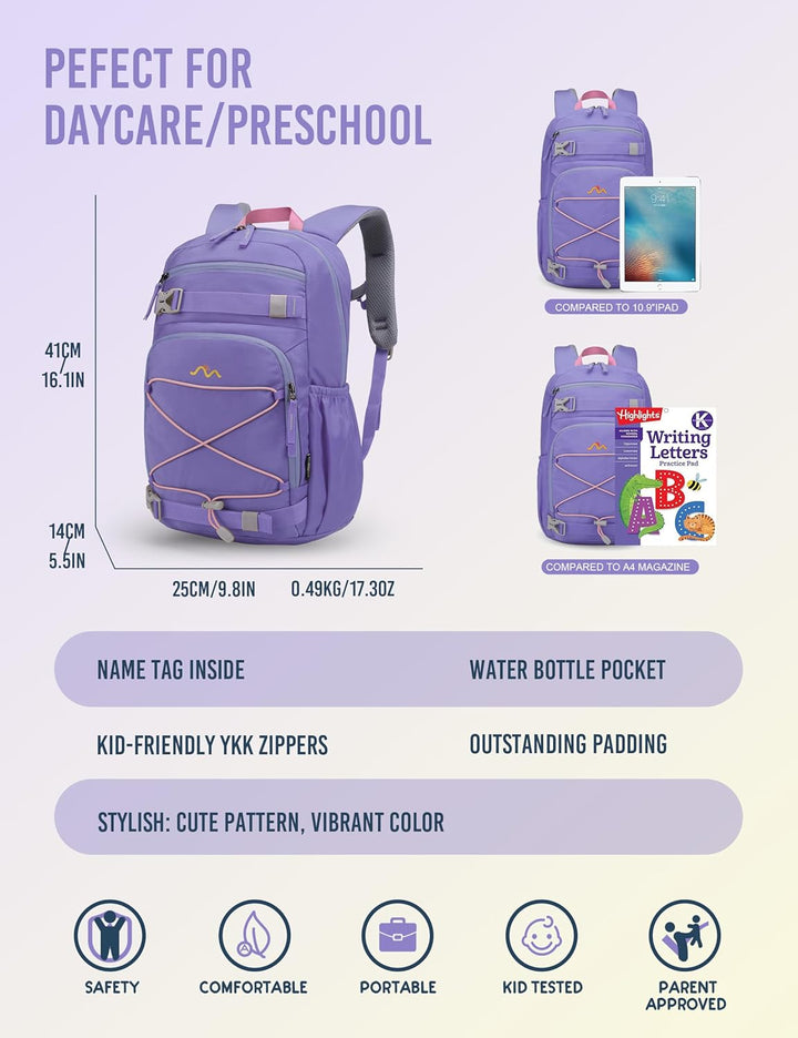 Mountaintop Kinderrucksack Mädchen Jungen Schulrucksack Schultasche für Schule Wander, 15L, 25 x 14