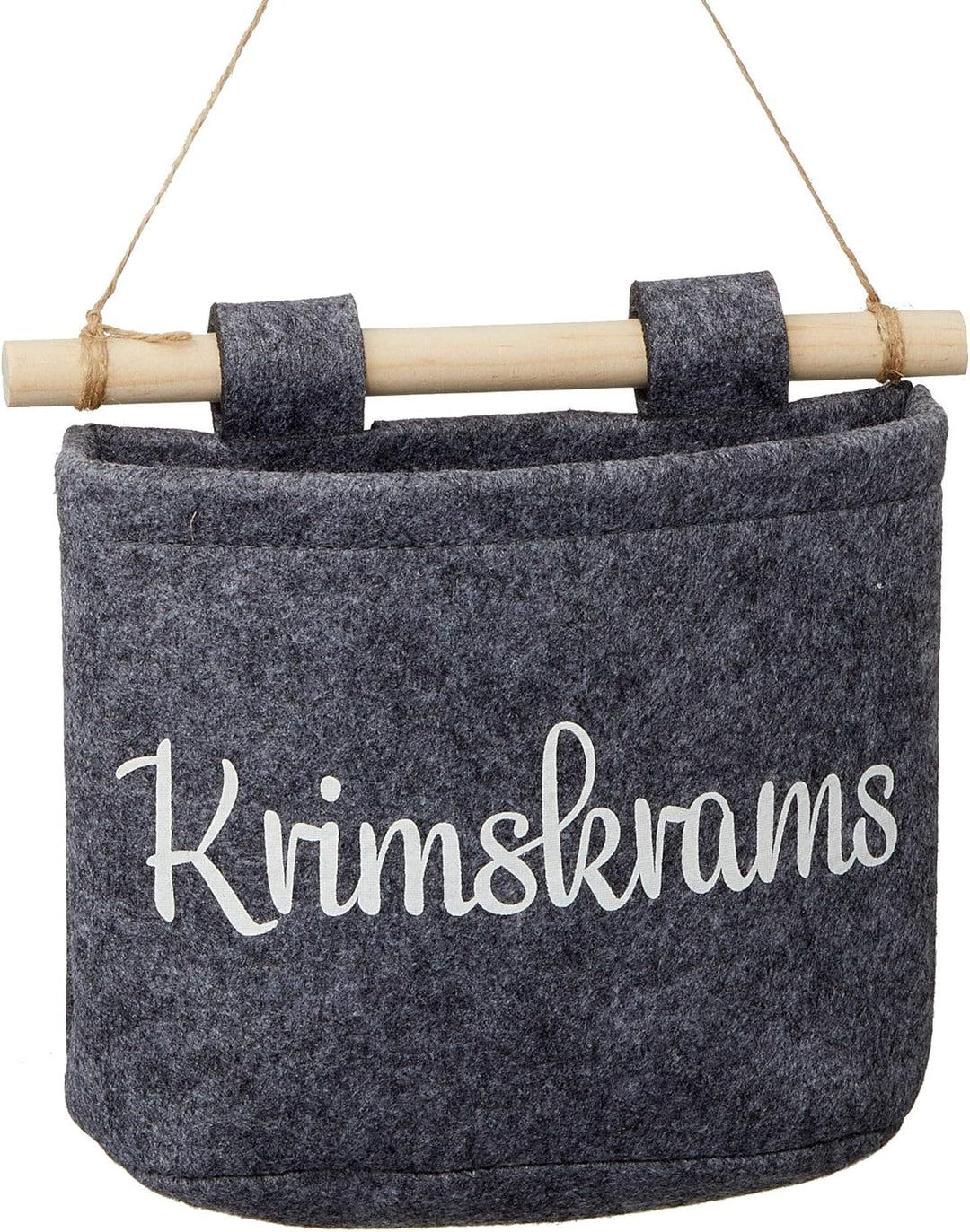 Aufbewahrungstasche 4er Set aus Filz│Hängekorb grau, anthrazit │Krimskrams, Fette Beute, Tüdelkram,