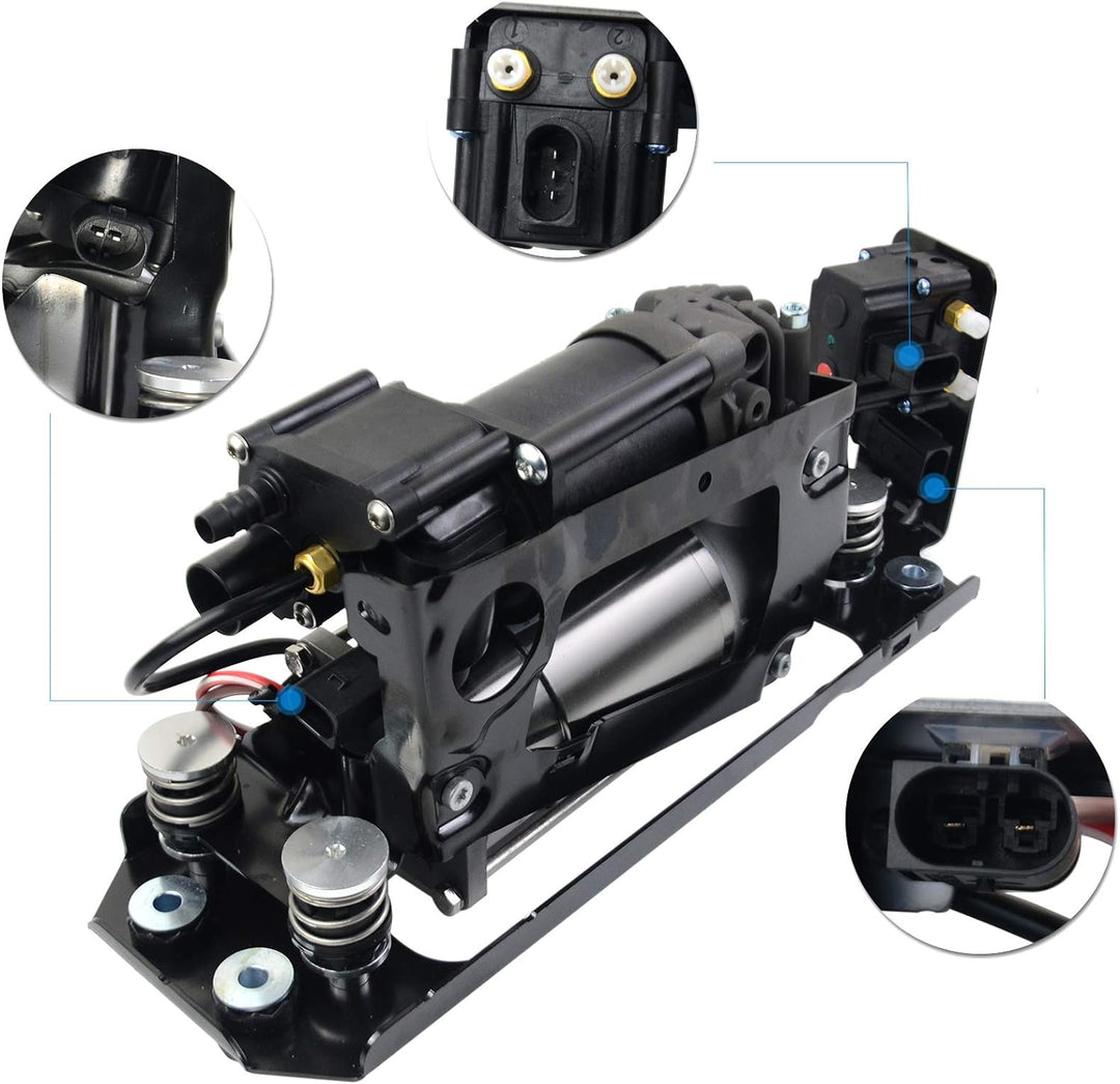 GELUOXI Luftkompressor + Luftfederventilsteuergert + Halterung für B-M-W 5er F11 GT F07 F01 F02 F03