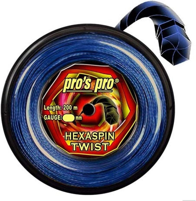 Generisch Pros Pro Tennissaite Hexaspin Twist 1.25mm mit Spin 200m blau