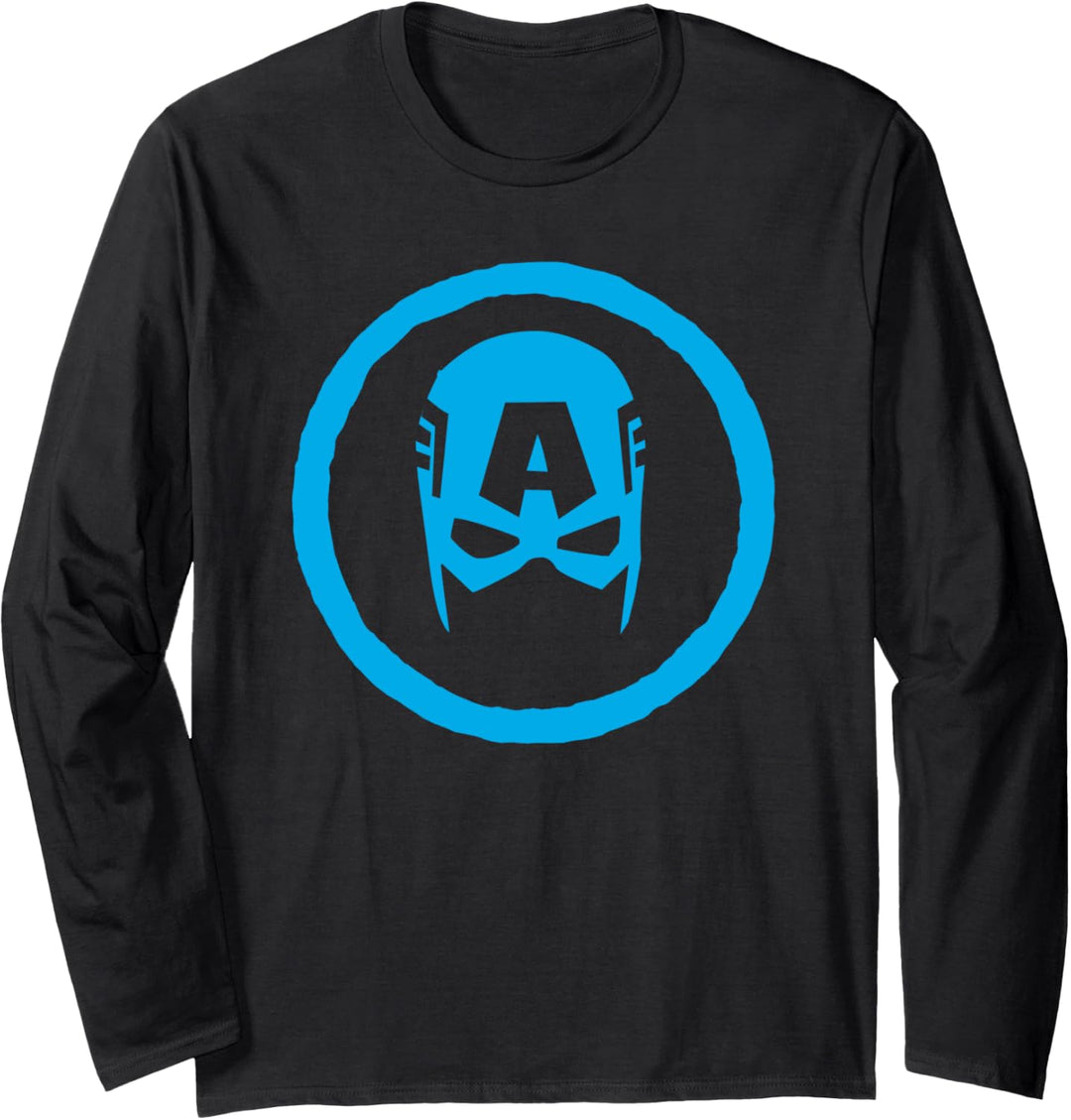 Marvel Captain America Avengers Mask Langarmshirt