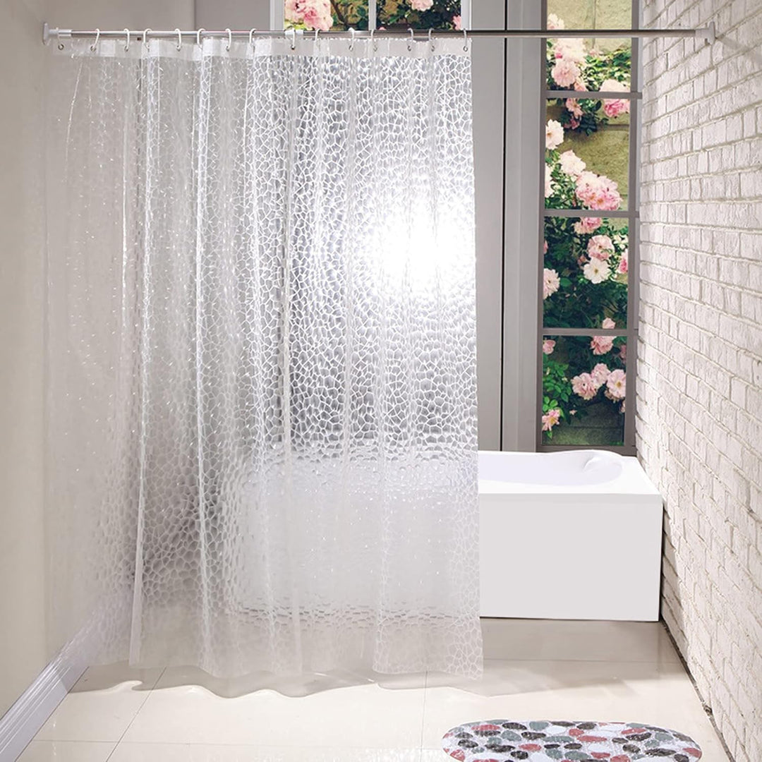 KnSam Duschvorhang 180 x 200cm Eva Wasserwürfel Verdickung Duschvorhänge Badvorhänge Fenster 3D Wass