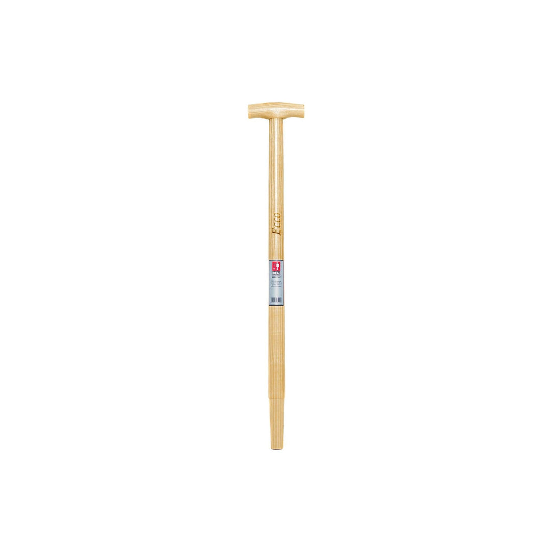 IDEAL Idealspaten 65011102 T-Stiel Esche mit Brennstempel für alle ECCO-Spaten 77,5 cm, hell braun,