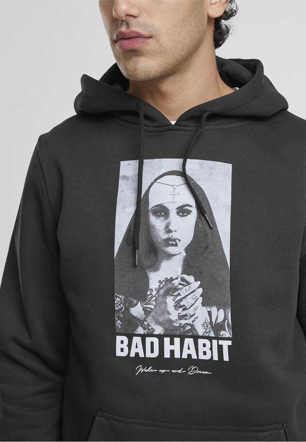 Mister Tee Herren Bad Habit Hoody Hooded Sweatshirt S Schwarz, S Schwarz