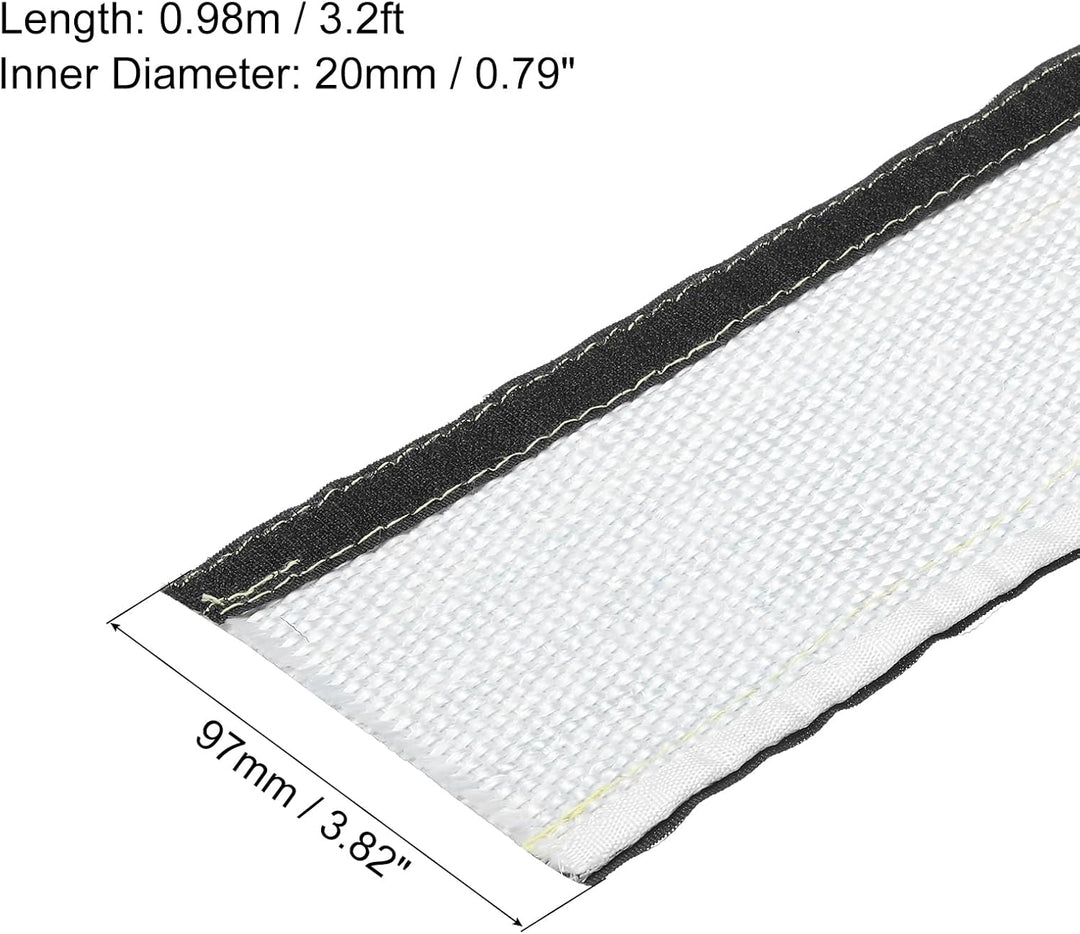 QUARKZMAN 1.5mm Dicke Aluminiumfolie Hitzeschutzschlauch 20mm Innendurchmesser Hitzeschutz Aluminium