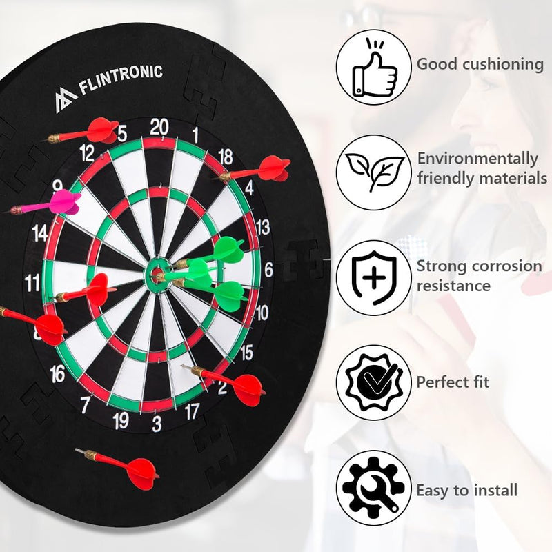 Flintronic Dart Catchring Surround, Surround Auffangring Dart Backboard, Dartscheibe Schutzring, Lei