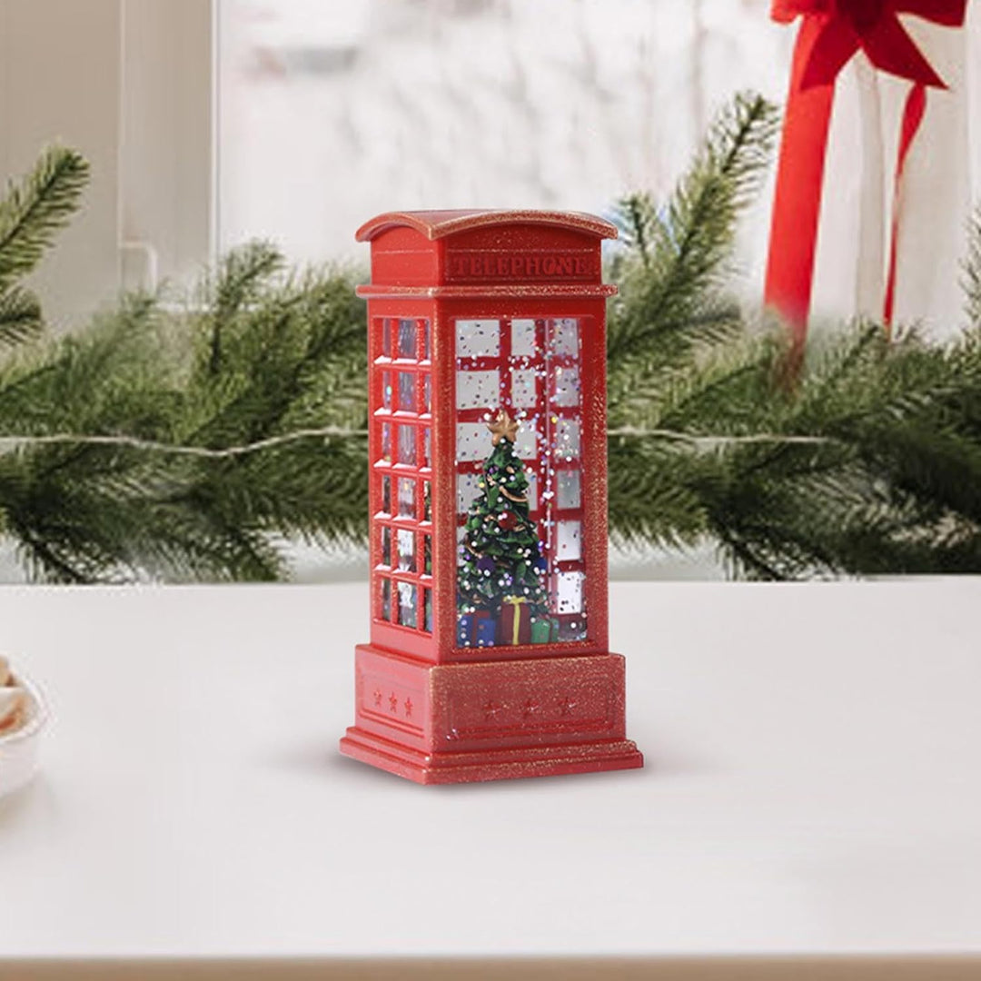 Weihnachtslaterne | Kleine Weihnachtskugeln für Telefonzelle, Tischdekoration, beleuchtete Schneekug