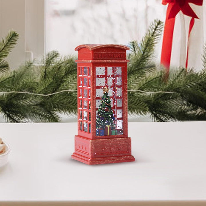 Weihnachtslaterne | Kleine Weihnachtskugeln für Telefonzelle, Tischdekoration, beleuchtete Schneekug