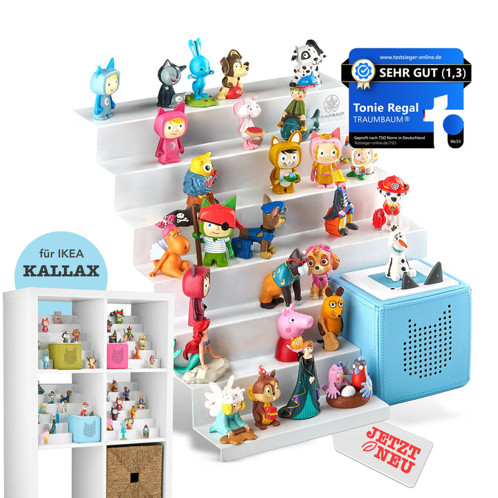Tonie Regal als Einsatz für IKEA KALLAX | vollständig magnetisches Toniebox Regal für mehr als 50 Fi