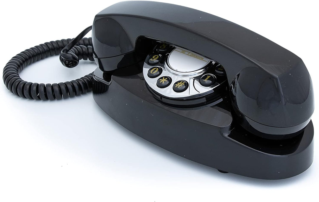 GPO Audrey Telefon mit Tasten, 1950er-Jahre-Design schwarz, schwarz