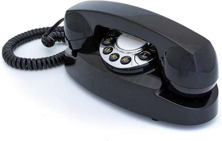 GPO Audrey Telefon mit Tasten, 1950er-Jahre-Design schwarz, schwarz