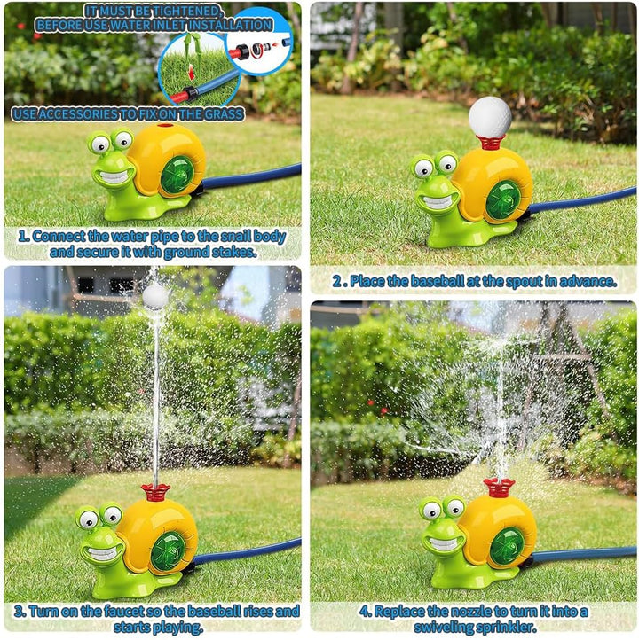 OBEST Wasserspielzeug Sprinkler für Kinder, Wassersprinkler Kinder Outdoor Wasser Baseball mit Schne