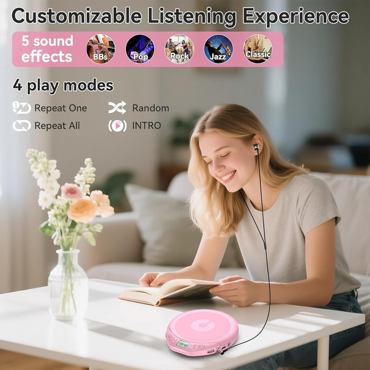 CD Player Tragbar: KOVCDVI Tragbarer CD-Player mit LCD-Display, Unterstützt CD-R/CD-RW/MP3-Wiedergab