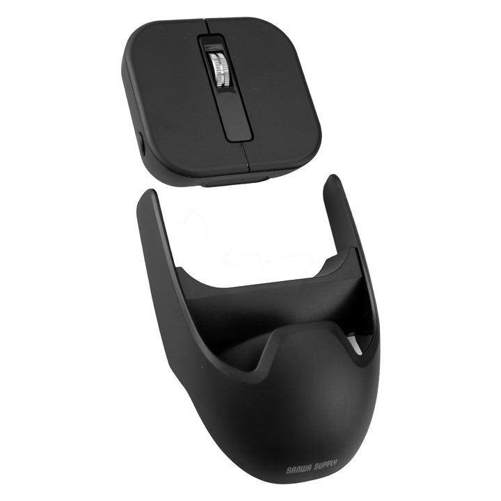 SANWA Mini Maus Kabellos, 2-in-1 Reisemaus mit Handballenauflage, Bluetooth 5.4 + 2,4G Funkmaus für