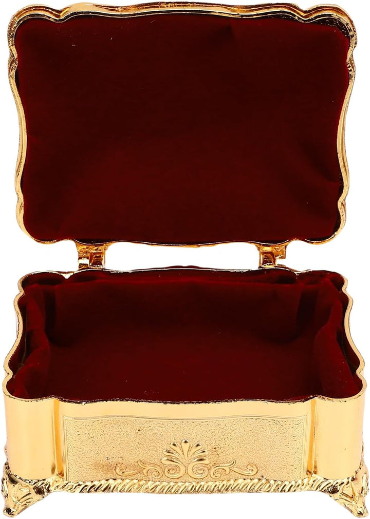 Vintage Sammelbare Figuren -Keepsake -Box, Schmuckschatulle, Vintage Antike Goldmütze, Schön und Pra