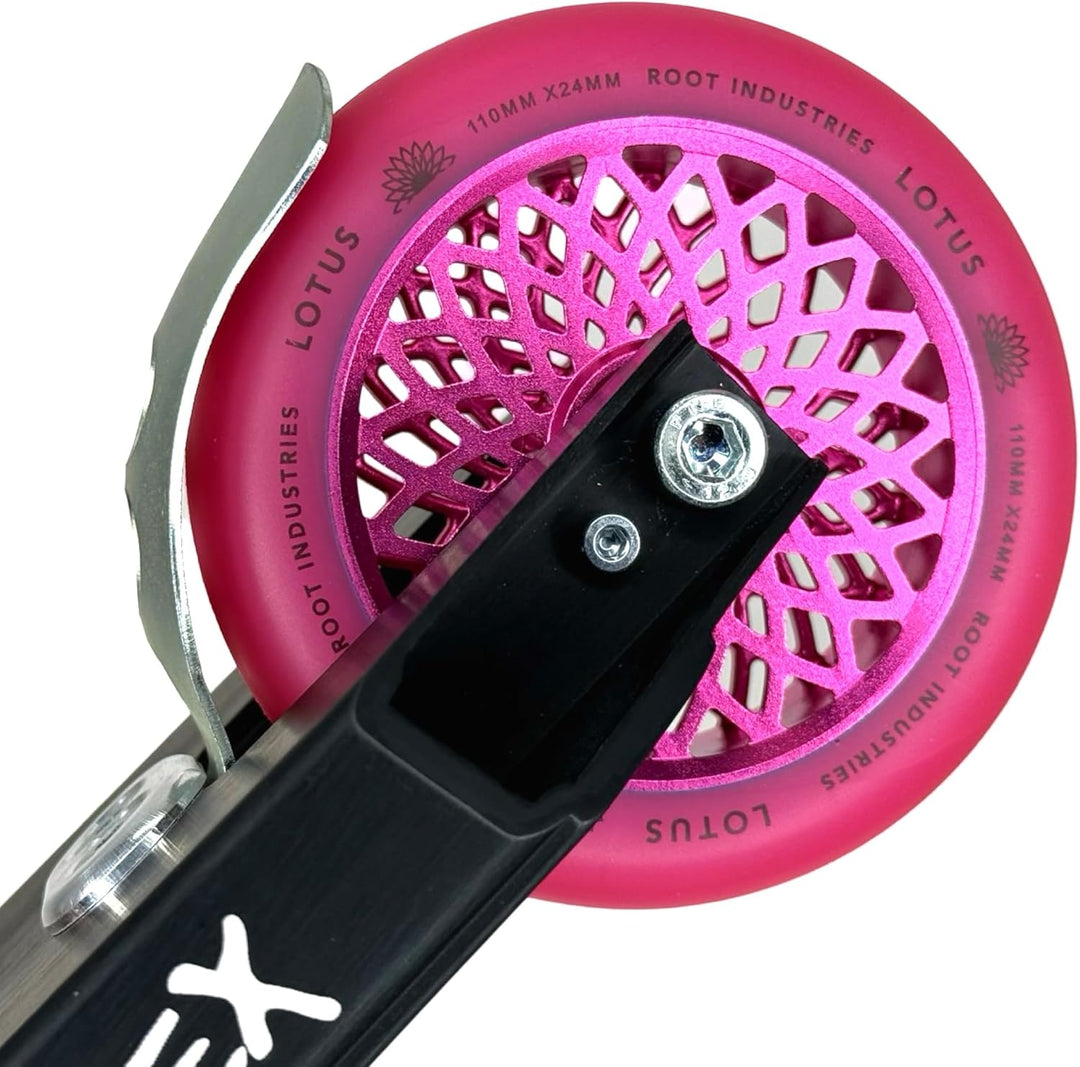 Root Industries Lotus Stunt-Scooter Rolle 110mm + Fantic26 Sticker (Radiant Pink/Pu Pink), Radiant P