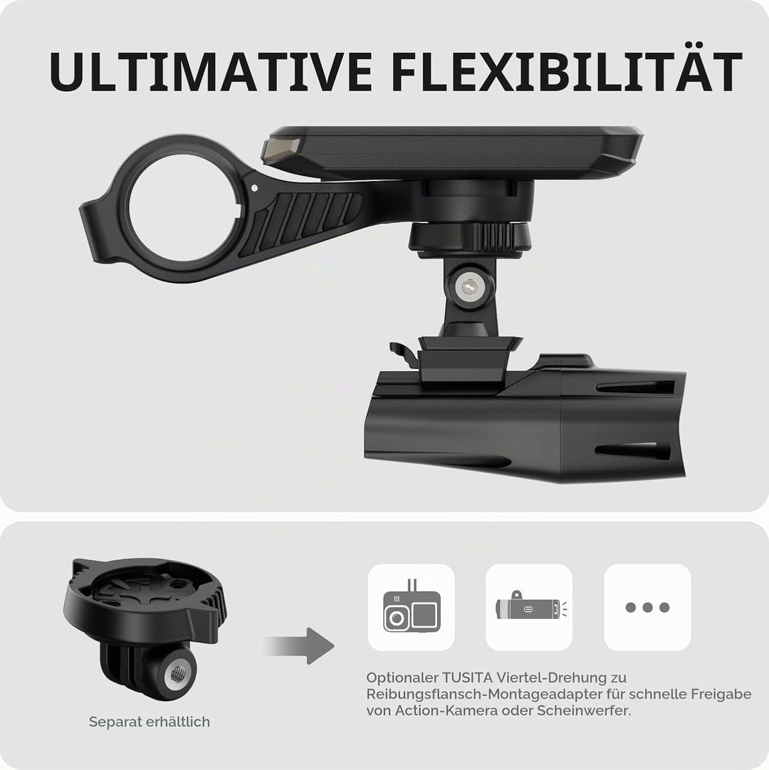 TUSITA Flush Out Front Halterung Kompatibel mit Garmin Edge GPS Fahrradcomputer, Passend für 22.2mm