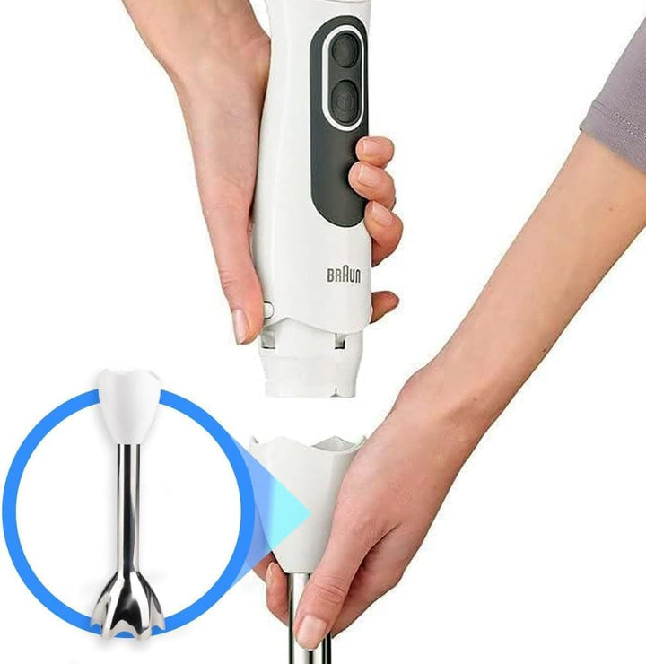 Anakel Home Ersatz-Mixerarm kompatibel mit Braun Multiquick 5 und Minipimer 3 mit 4-Wellen-Spitze |