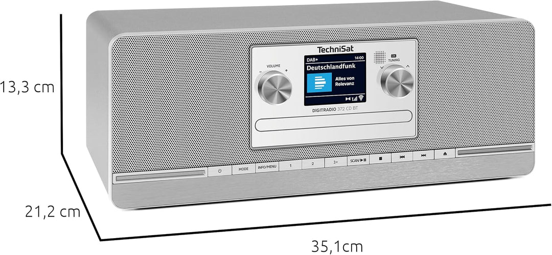 TechniSat DIGITRADIO 372 CD BT - Stereo Digitalradio, Kompaktanlage mit DAB+, UKW, CD-Player, Blueto