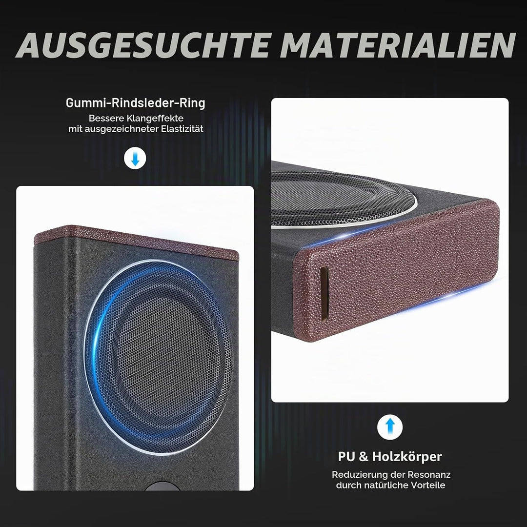 MccoMMon 600W Subwoofer Box Typ Aktiv,Kompakt-Lautsprecher,Auto-Sitz unter Sitz Hi-Fi Gehäuse,Reflex