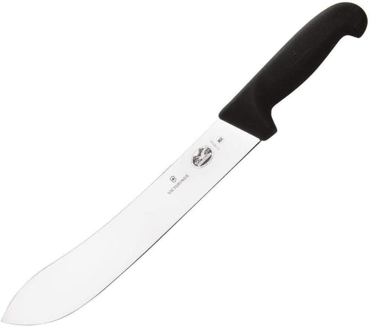 Victorinox, coltello da macellaio Fibrox, nero, lunghezza: 25 cm, 5.7403.25 25 cm Schwarz, 25 cm Sch