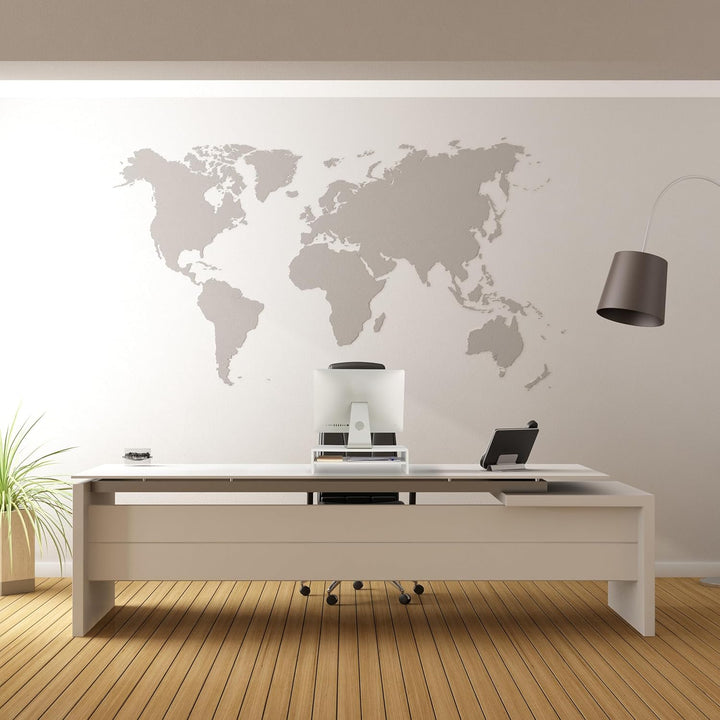 Relaxdays Monitorständer, Zusatzablage, HxBxT: 14,5 x 54 x 25,5 cm, Bildschirmerhöhung für Schreibti