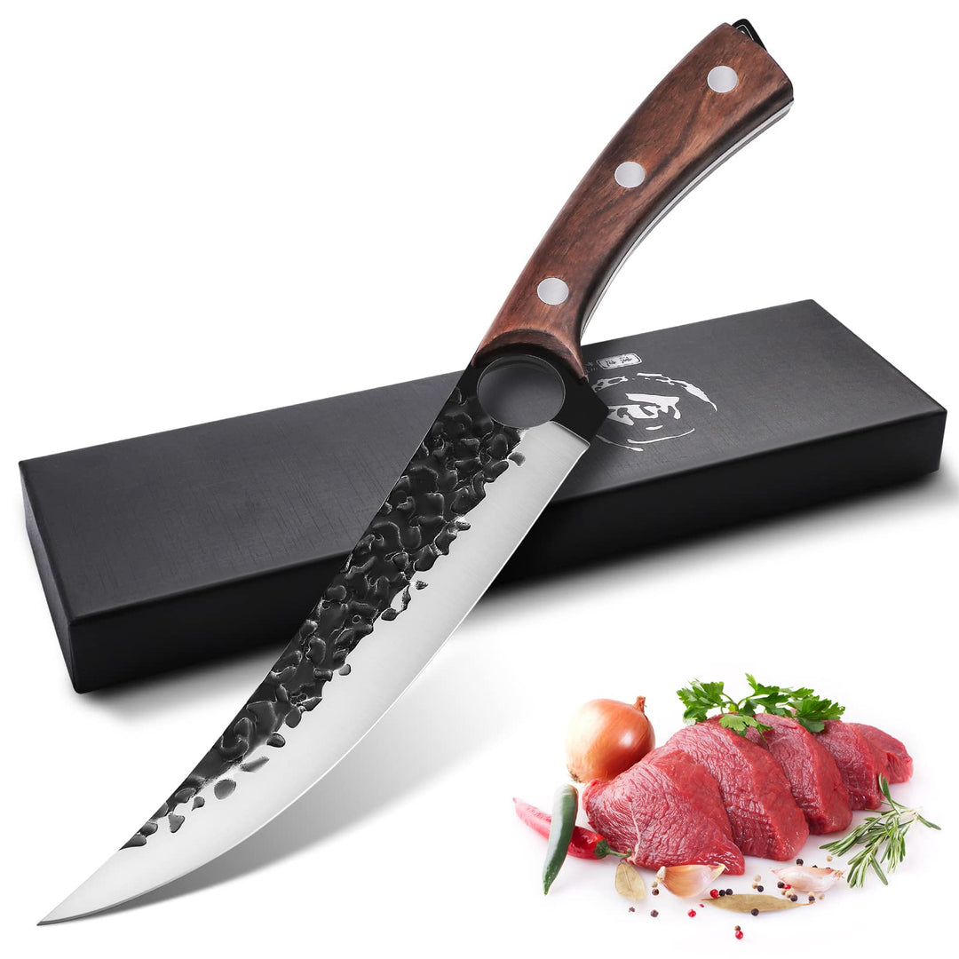 Purple Dragon 7 Zoll Ausbeinmesser Filet Messer Full Tang Kochmesser Fleisch Gemüse Cleaver High Car