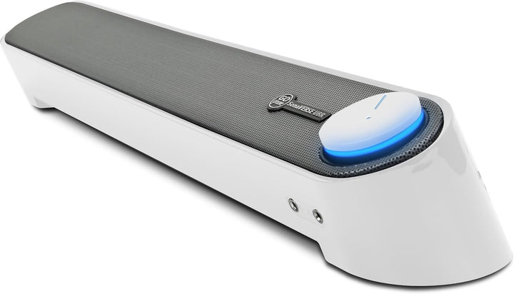 GOgroove Soundbar für PC Lautsprecher für Computer: Tragbarer 2.0 Stereo Speaker mit Eingebauten Sou