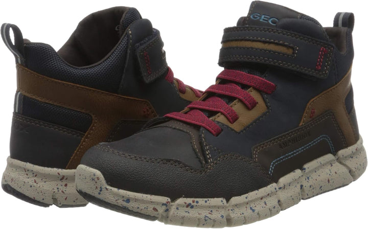 Geox Jungen J Flexyper Boy B ABX Snow Boot 34 EU Blau Navy Dk Red, 34 EU Blau Navy Dk Red