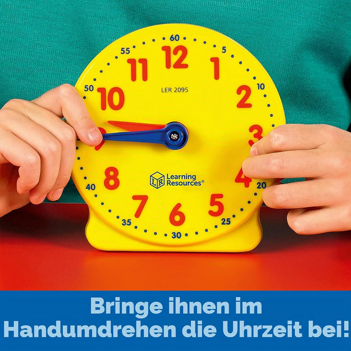 Learning Resources Big Time Lernuhr – Lernspielzeug zum Uhrzeit Lernen für Kinder ab 5 Jahren – 12-S