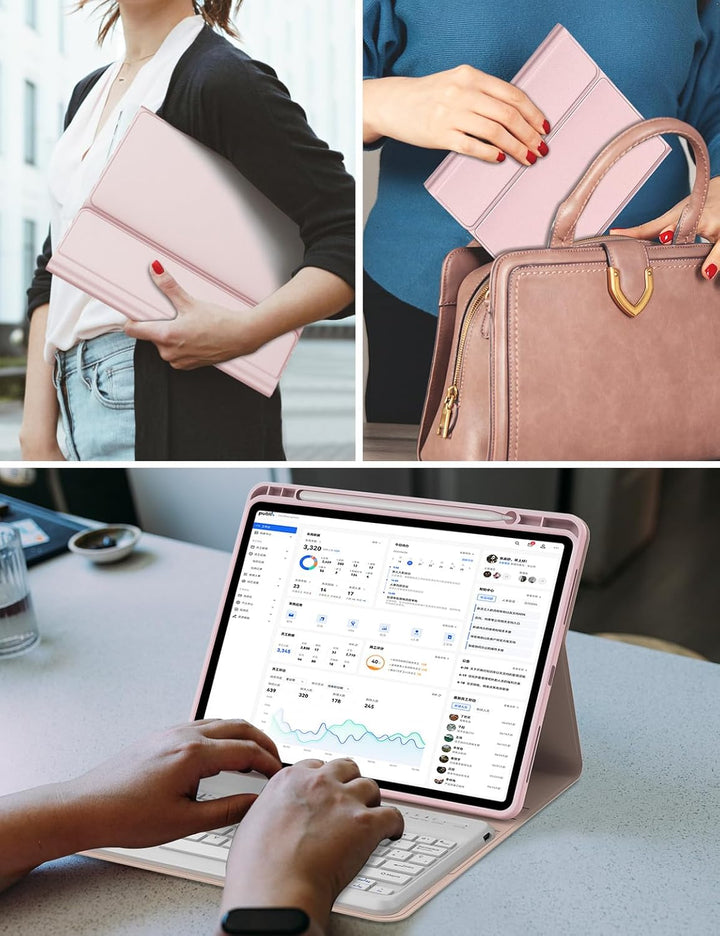 Tastatur für Redmi Pad Pro 12.1 | Schutzhülle Redmi Pad Pro mit Tastatur 2024 [Spanisch Ñ], kabellos