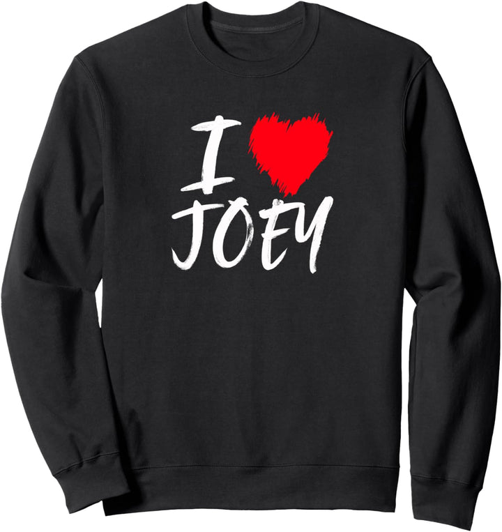 Ich liebe Joey Dad Son Ehemann Freund Enkel Red Heart Sweatshirt