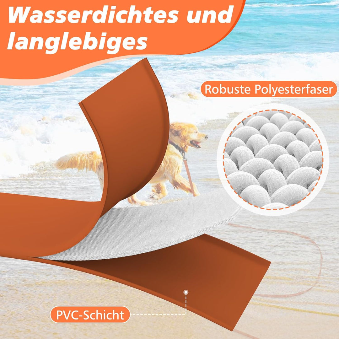 X XBEN Wasserdicht Schleppleine für Hunde,3M 5M 10M 15M 20M 30M Gummierte Schleppleine mit Abschlies