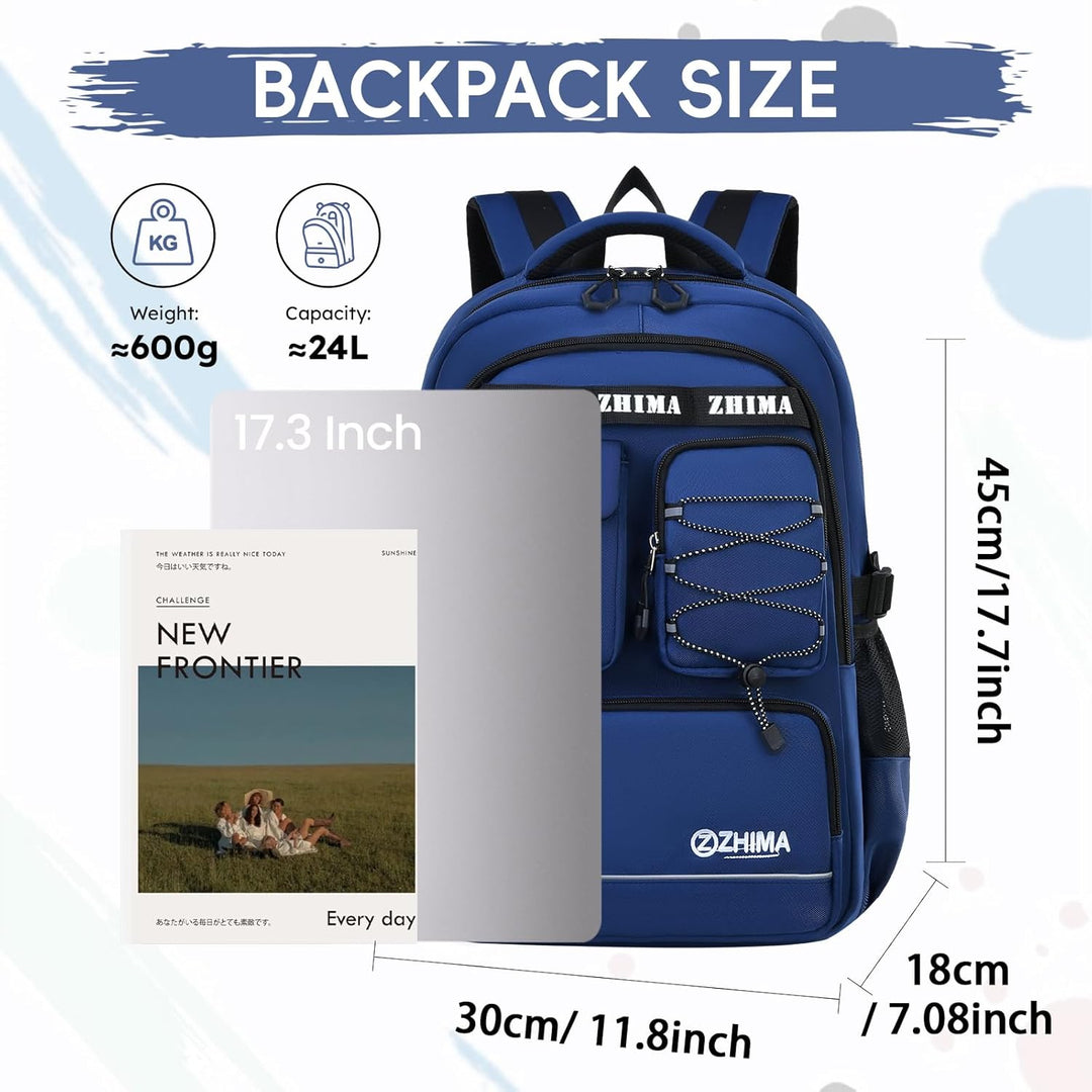Amythe Schulrucksack Jungen Teenager, Rucksack Schule Gymnasium Oberstufe Schulranzen mit Reflektore