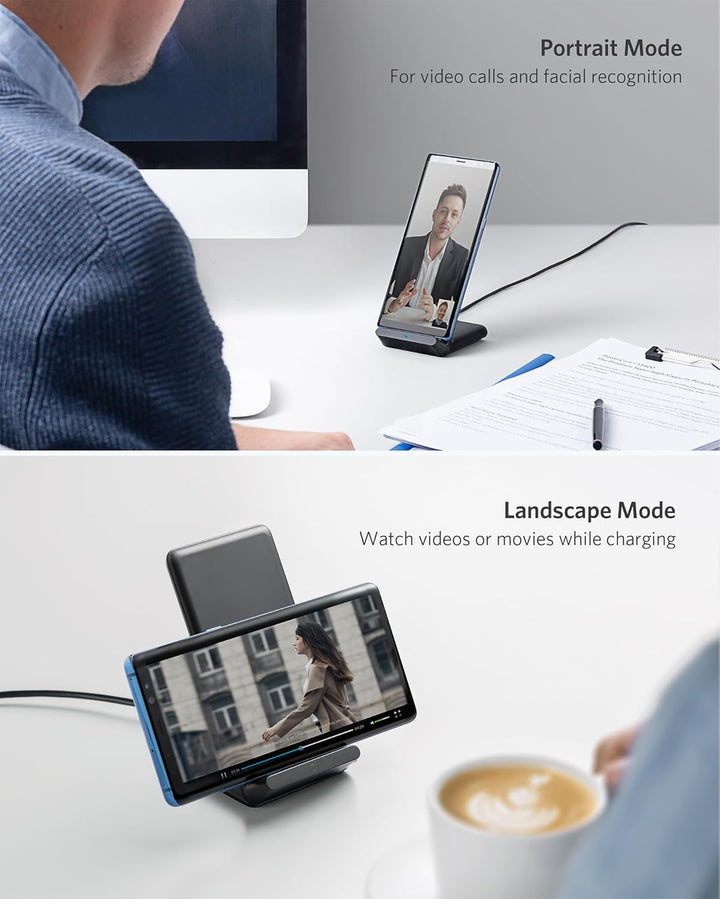 Anker 313 Induktive Ladestation, Qi-zertifiziert, Geeignet für iPhone 16 / 15 / 15 Pro / 15 Pro Max,