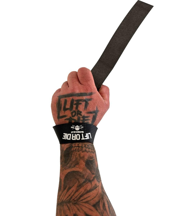 Unzerbrechliche Zughilfen aus Carbonfaser | Warrior Gear | Zughilfen Powerlifting - Strongman - Body
