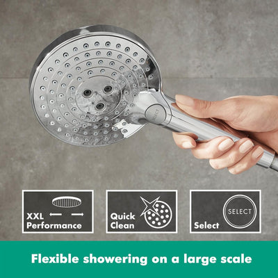 hansgrohe Duschkopf Raindance Select S 120 (Regendusche, 3 Strahlarten), chrom Chrom 3, Duschkopf Ra