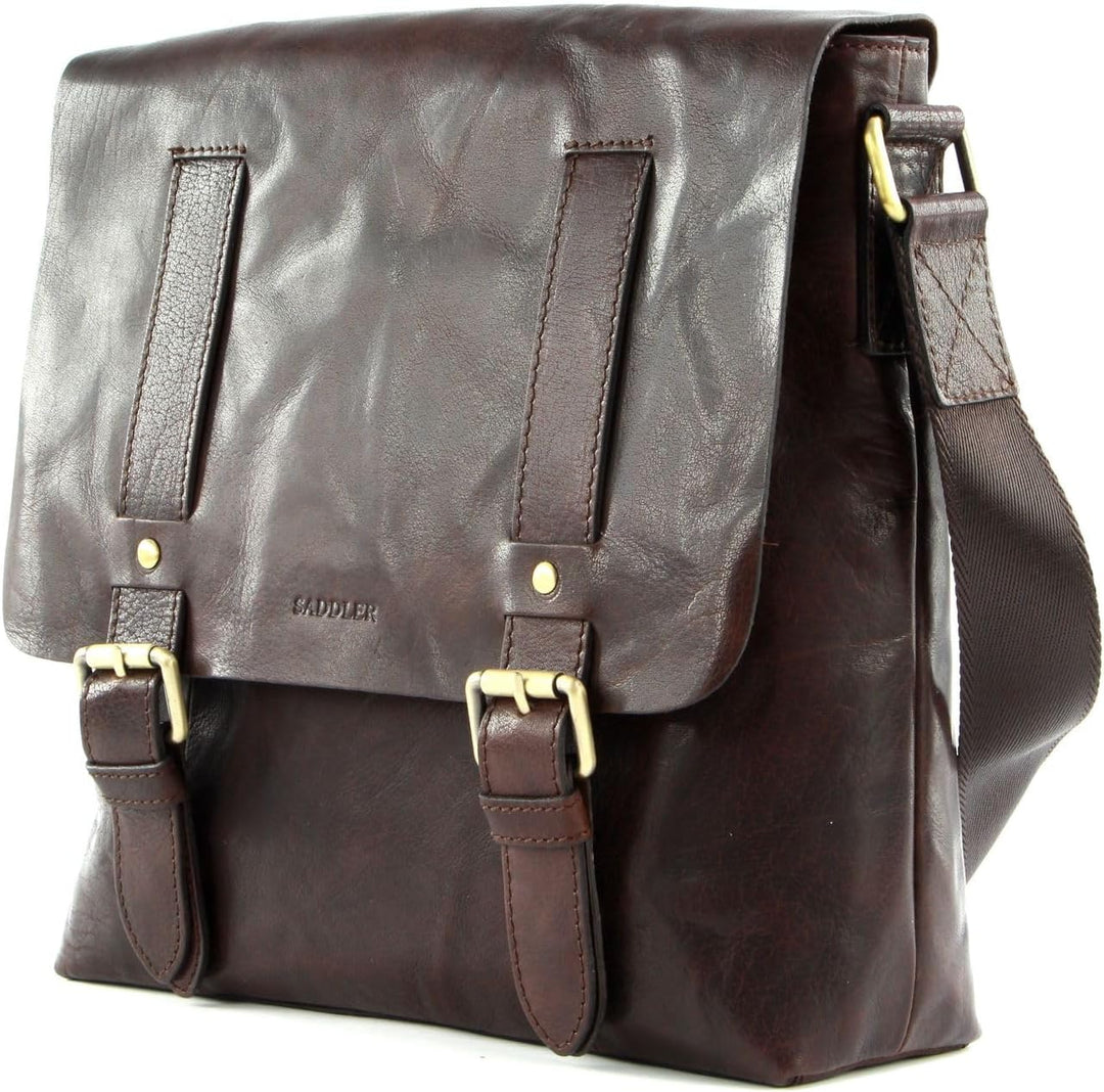 SADDLER Carter Messenger Bag Dark Brown