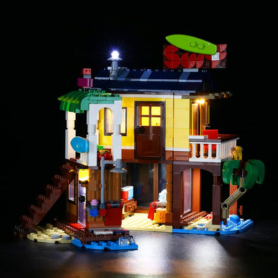 BRIKSMAX Led Beleuchtungsset für Lego Creator Surfer-Strandhaus - Compatible with Lego 31118 Baustei